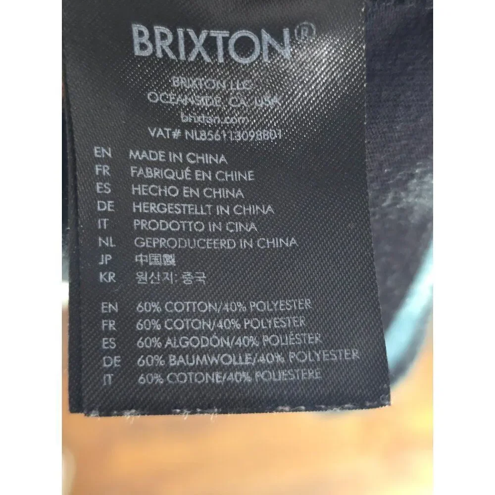 Brixton Rugby Stripe Long Sleeve Polo Shirt Sz Large Men